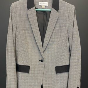 Plaid Calvin Klein blazer